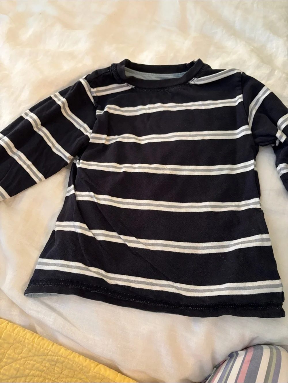 Gymboree Light Blue Airplane Long-Sleeve Tee with Navy Trim